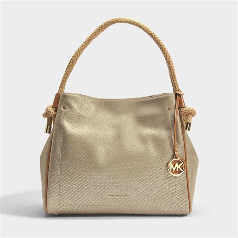 michael kors pale gold purse|michael kors gold evening bag.